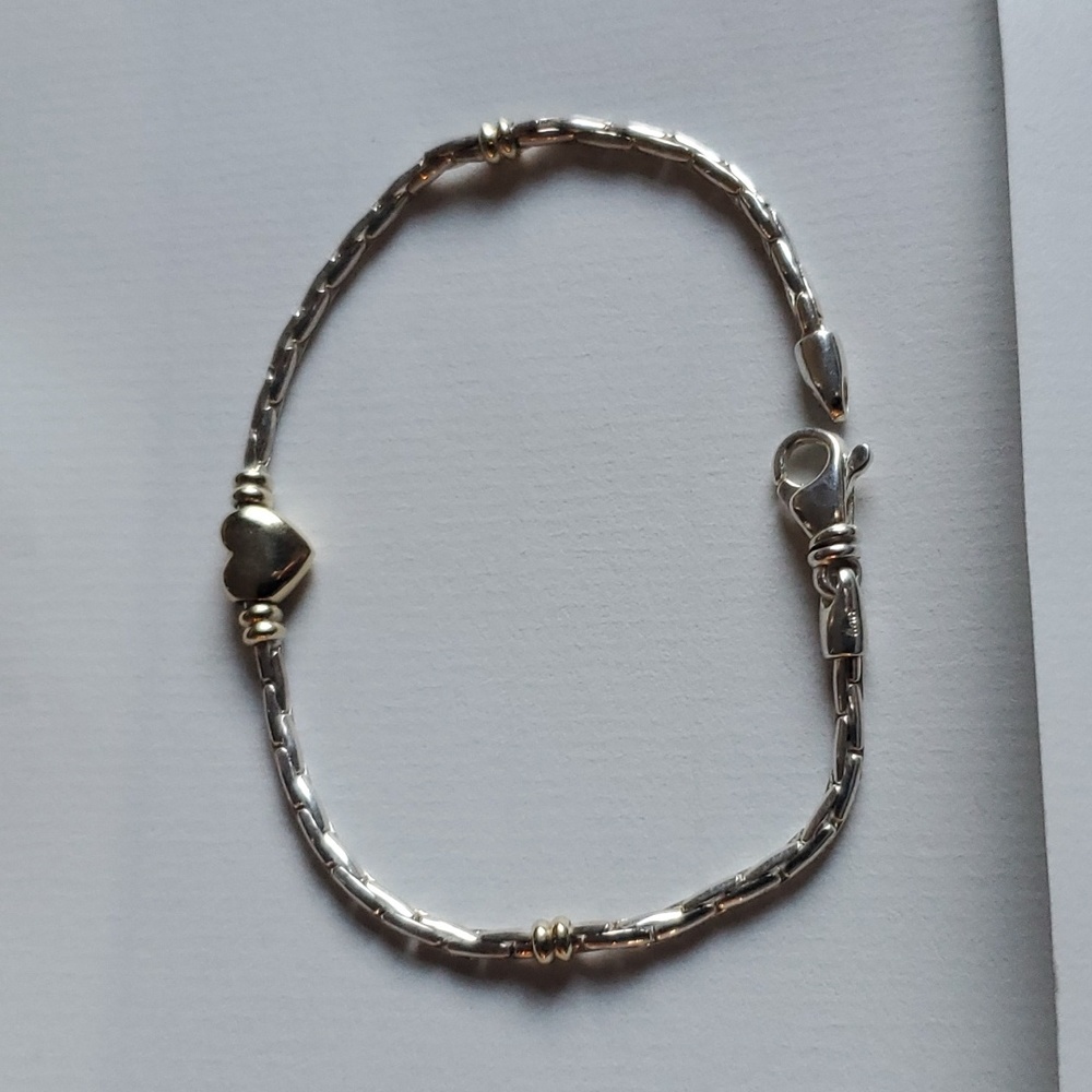 Sterling silver heart bracelet